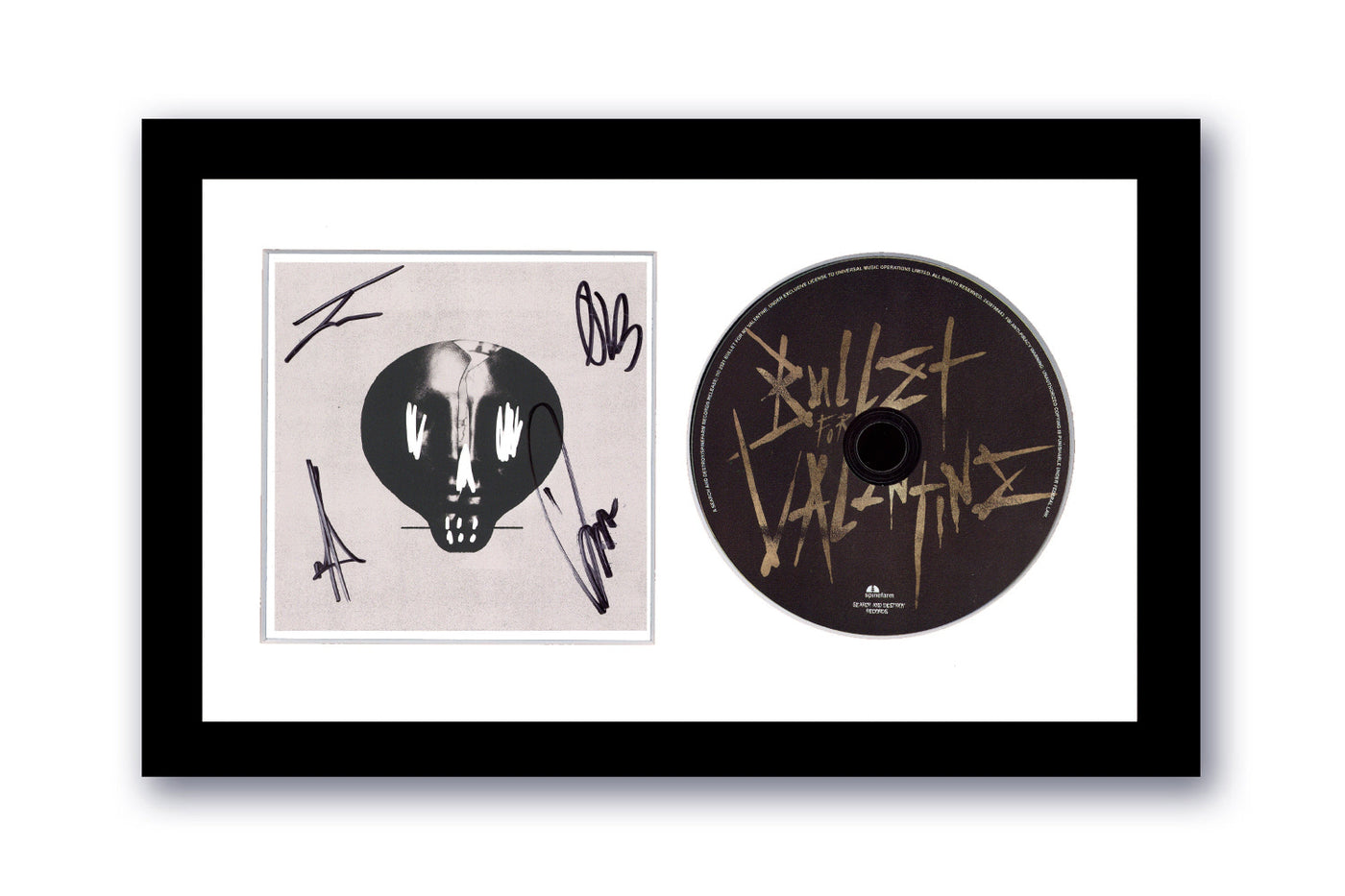 Bullet for My Valentinue Signed CD Custom 7x12 Framed 2021 Autographed ACOA W