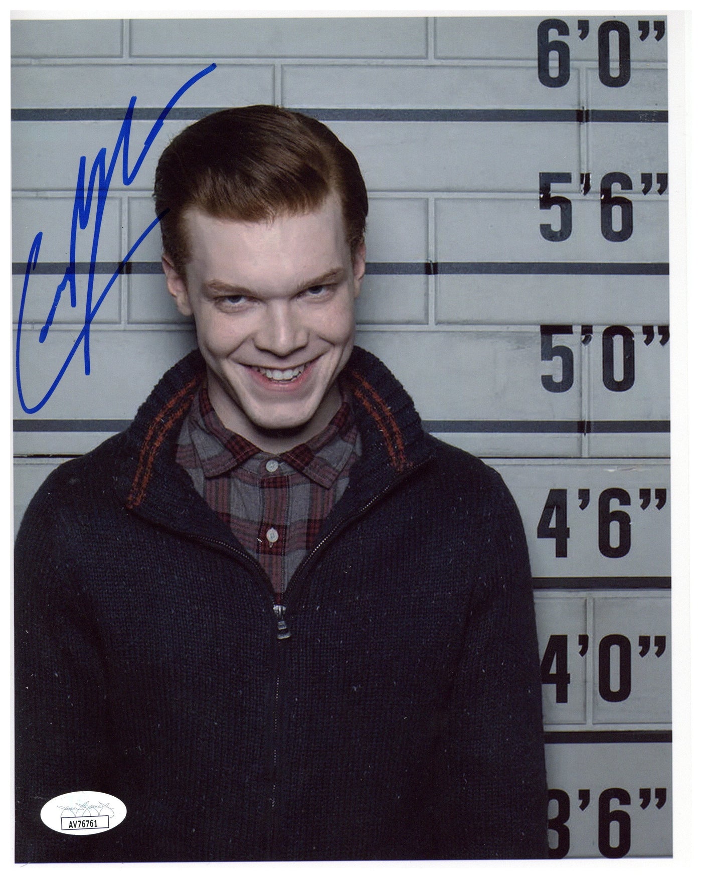 CAMERON MONAGHAN SIGNED 8X10 PHOTO GOTHAN JOKER AUTOGRAPHED JSA COA 2