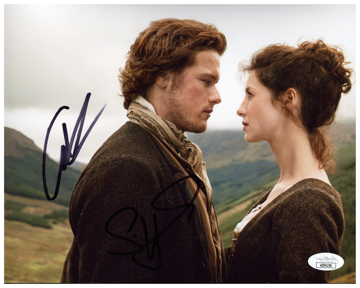 Caitriona Balfe & Sam Heughan Signed 8x10 Photo Outlander Autographed JSA COA