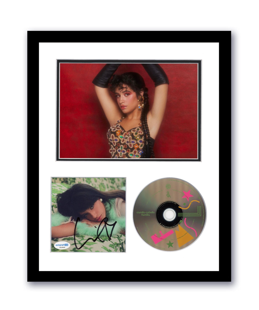 Camila Cabello fashion Signed Familia CD Framed Autograph JSA COA