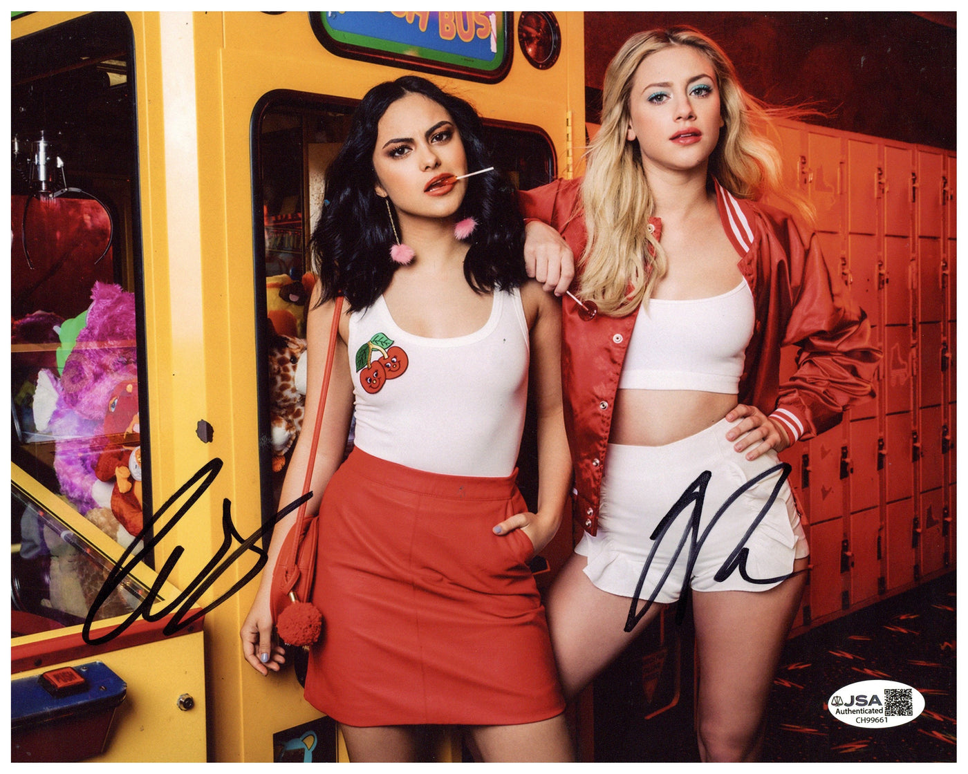Camila Mendes & Lili Reinhart Signed 8x10 Photo Riverdale Autographed JSA COA 2