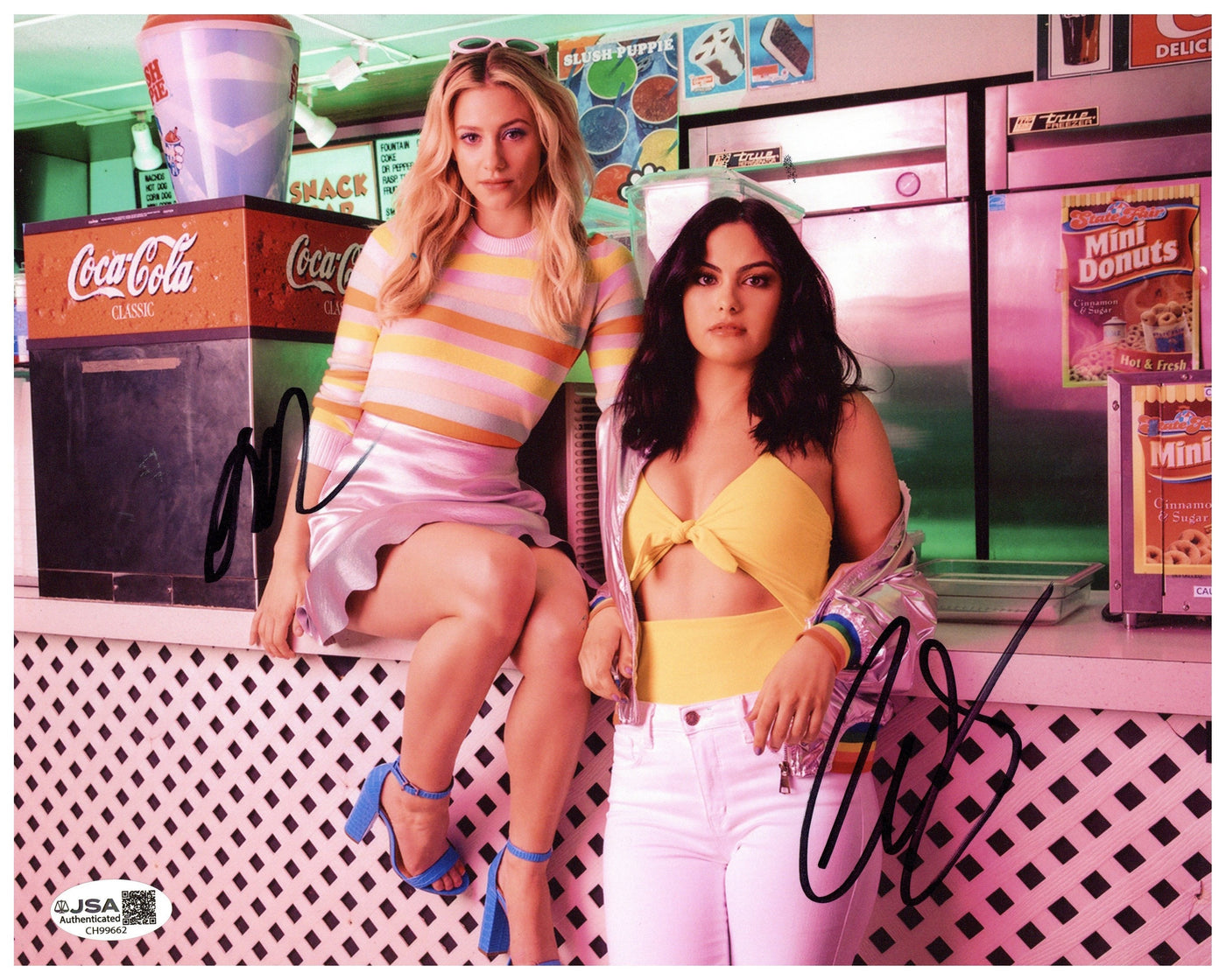 Camila Mendes & Lili Reinhart Signed 8x10 Photo Riverdale Autographed JSA COA