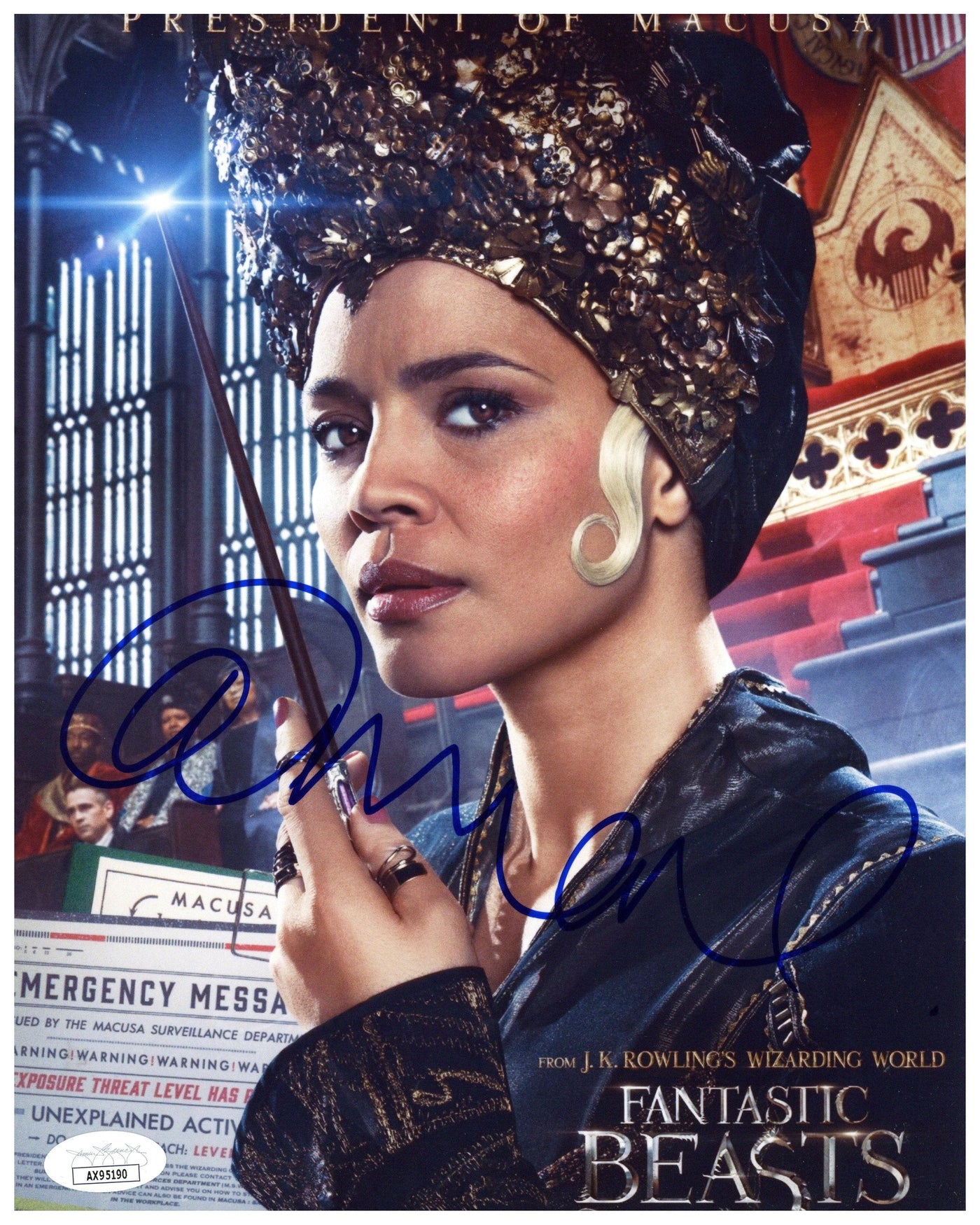 Carmen Ejogo Signed 8x10 Fantastic Beasts Autographed JSA COA