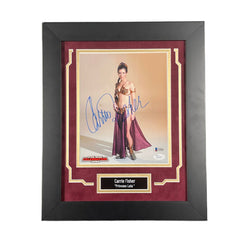 Image of Carrie Fisher Signed 8x10 Photo Framed Star Wars Princess Leia Autographed JSA BAS
