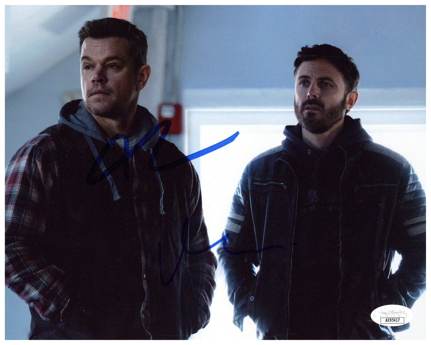 Casey Affleck & Matt Damon Signed 8x10 Photo The Instigators Autographed JSA #2