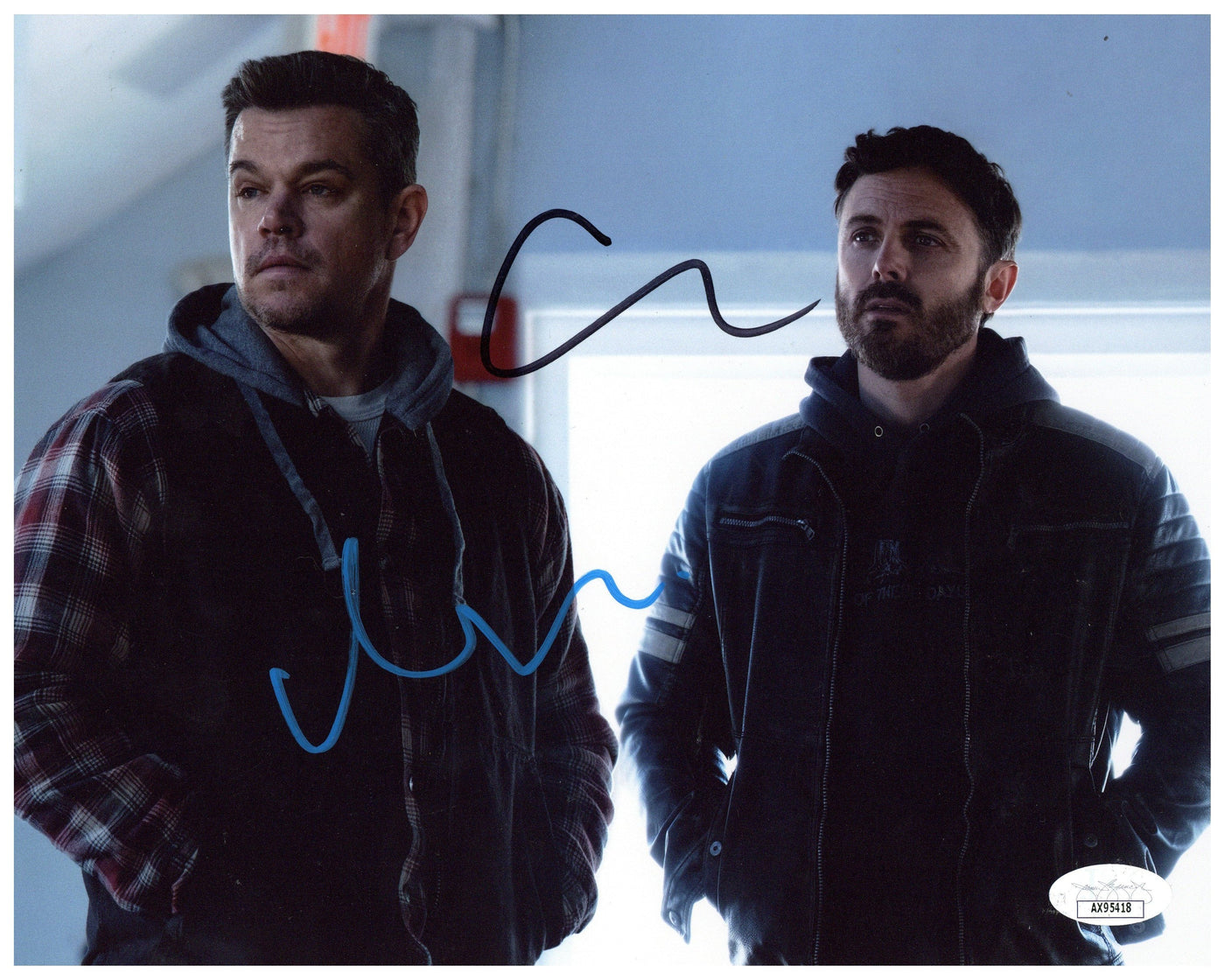 Casey Affleck & Matt Damon Signed 8x10 Photo The Instigators Autographed JSA COA 2