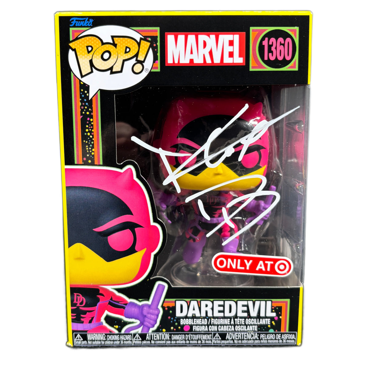 Charlie Cox Signed Funko POP Marvel Daredevil Autographed JSA COA #3