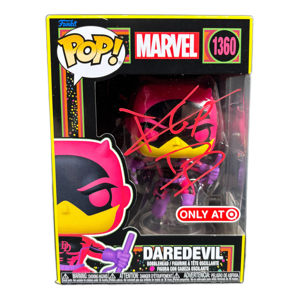 Charlie Cox Signed Funko POP Marvel Daredevil Autographed JSA COA