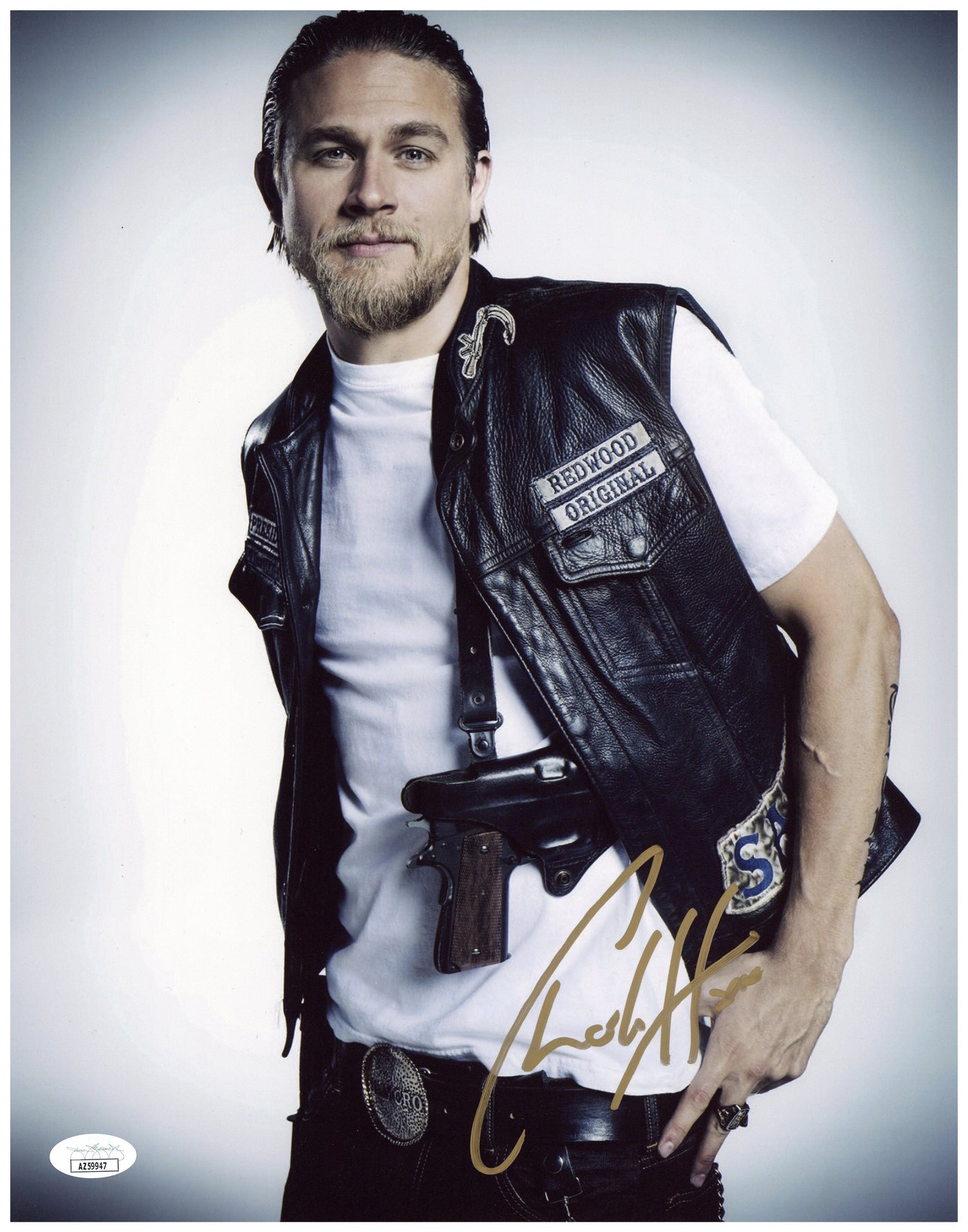 Charlie Hunnam Signed 11X14 Photo Sons of Anarchy Jax Autographed JSA COA