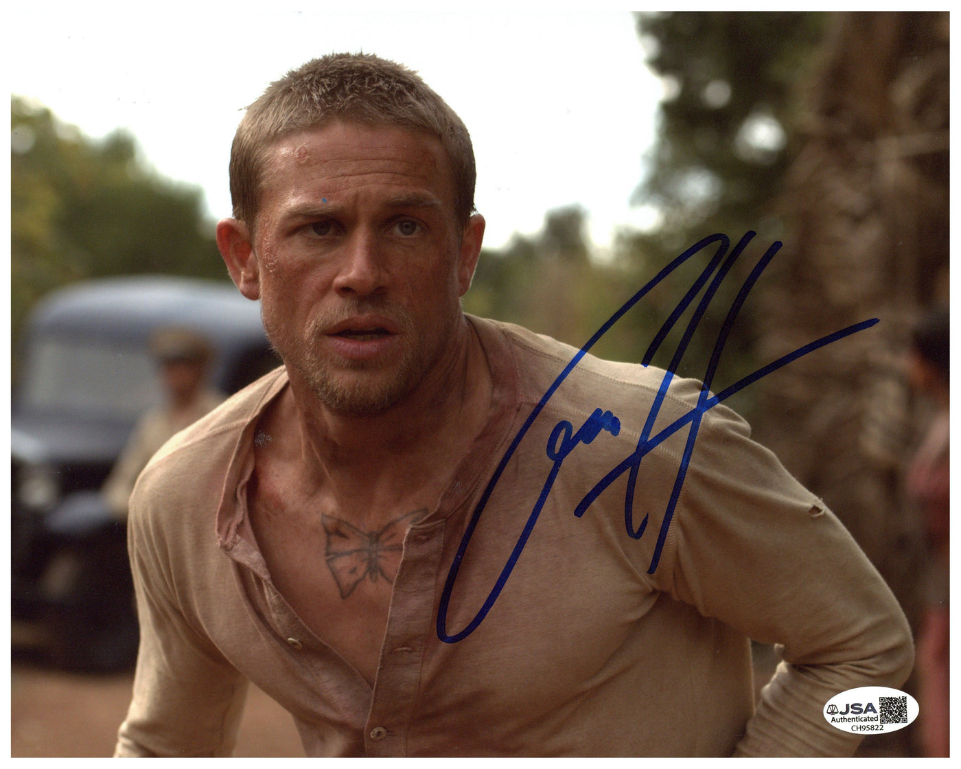 Charlie Hunnam Signed 8x10 Photo Papillon Autographed JSA COA