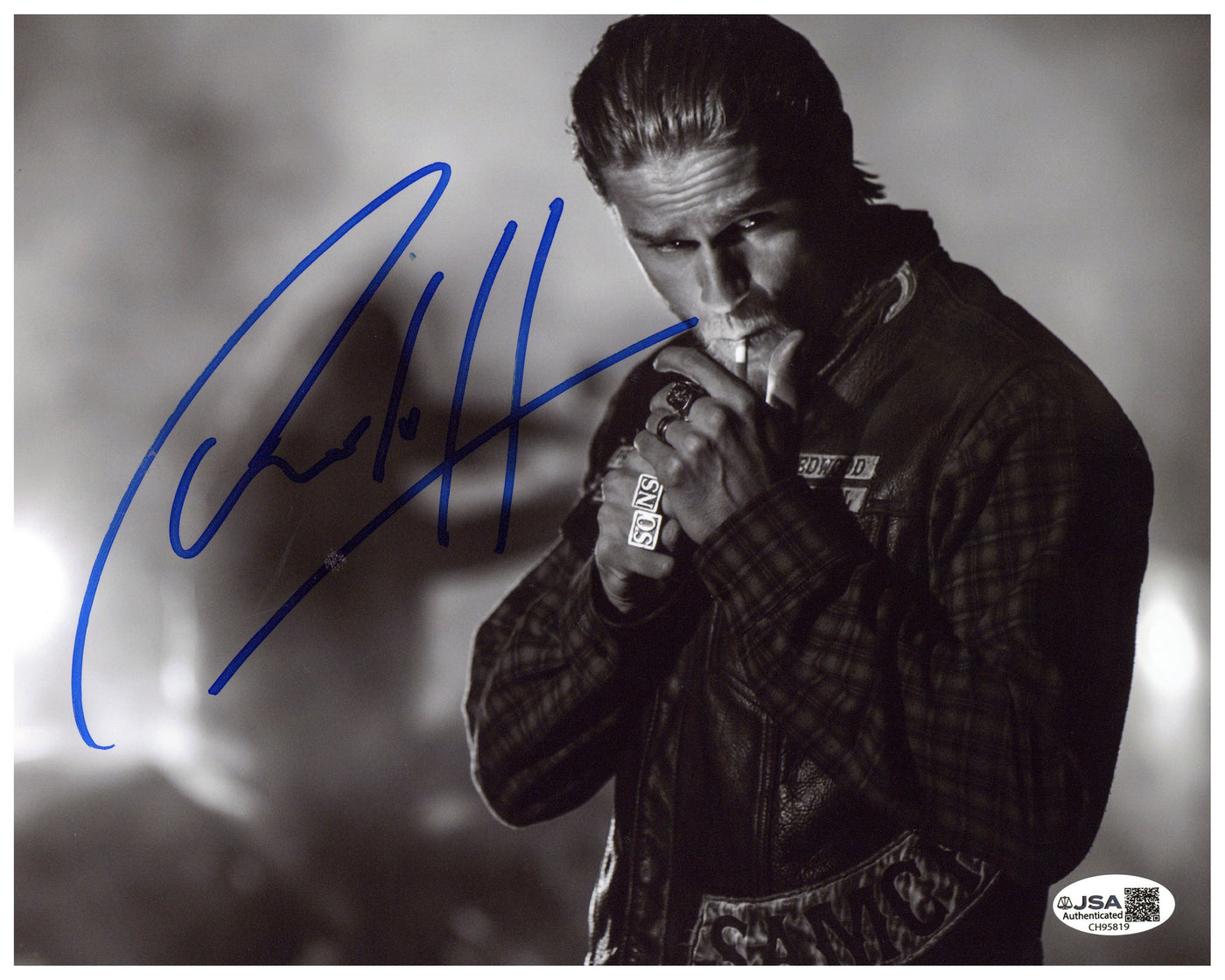 Charlie Hunnam Signed 8x10 Photo Sons of Anarchy Jax Autographed JSA COA 6