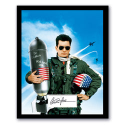 Image of Charlie Sheen Signed Cut 11x14 Custom Framed Hot Shots Autographed JSA COA
