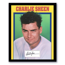 Image of Charlie Sheen Signed Cut 11x14 Custom Framed Major League Autographed JSA COA