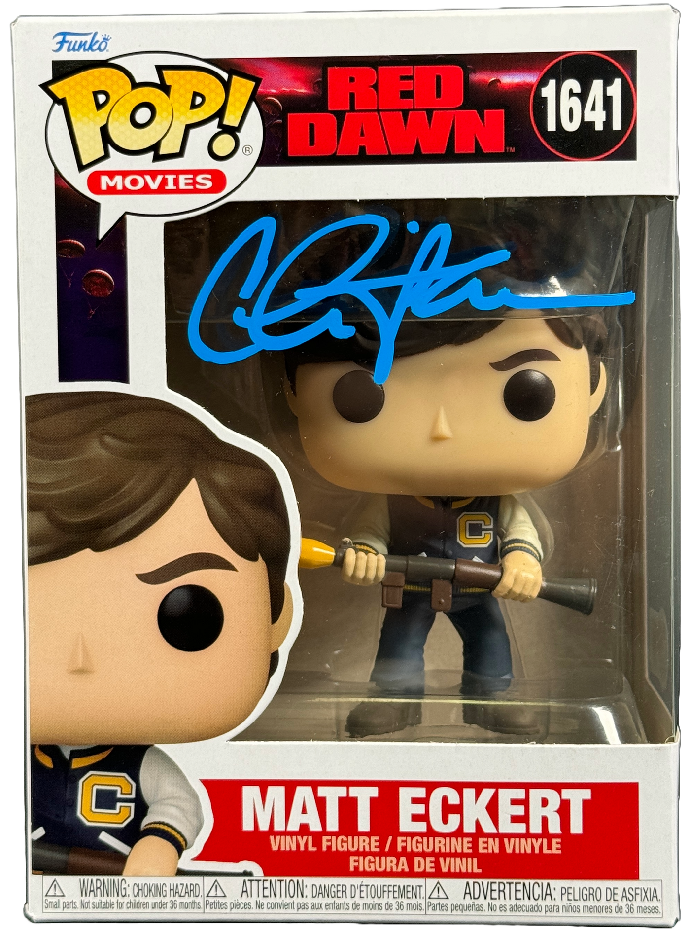 Charlie Sheen Signed Funko Pop Red Dawn Matt Eckert Autographed JSA COA