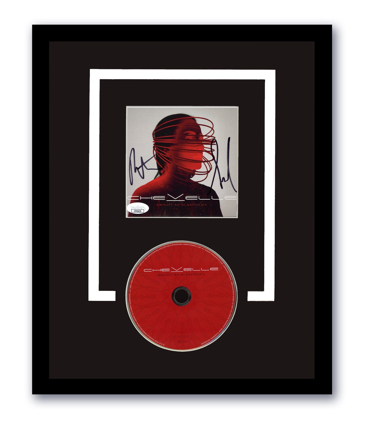 Chevelle Signed Bright as Blasphemy CD 11x14 Framed Autographed JSA COA