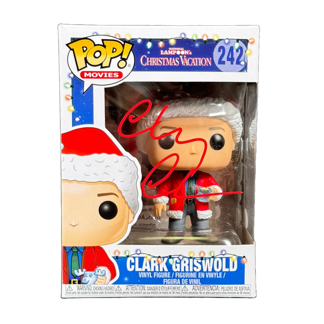 Chevy Chase Signed Funko POP Christmas Vacation Clark Griswold Autographed BAS COA