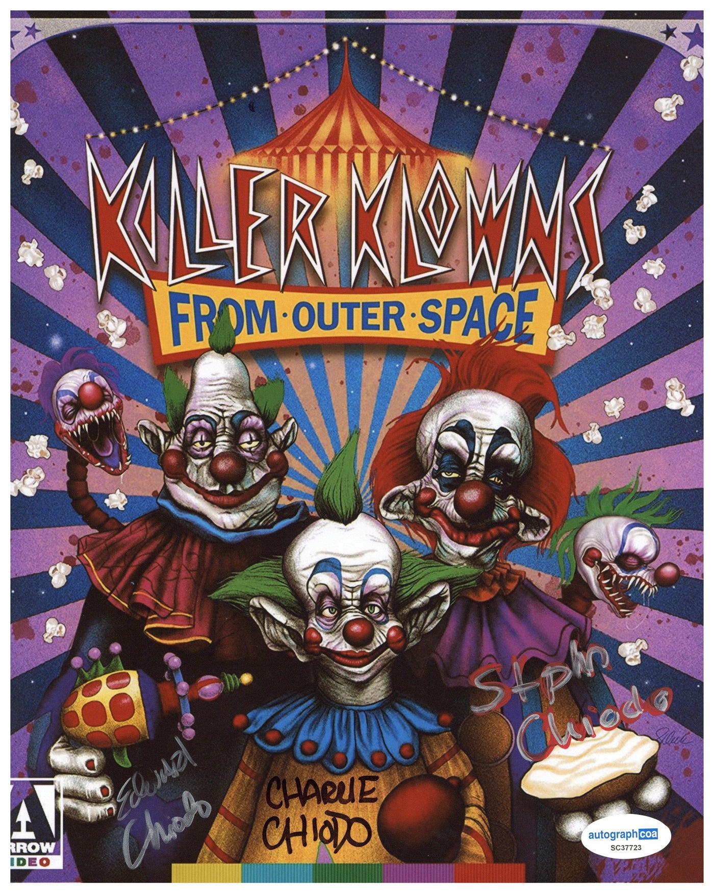 Chiodo Brothers Signed 8x10 Photo Killer Klowns From Outer Space Autographed ACOA