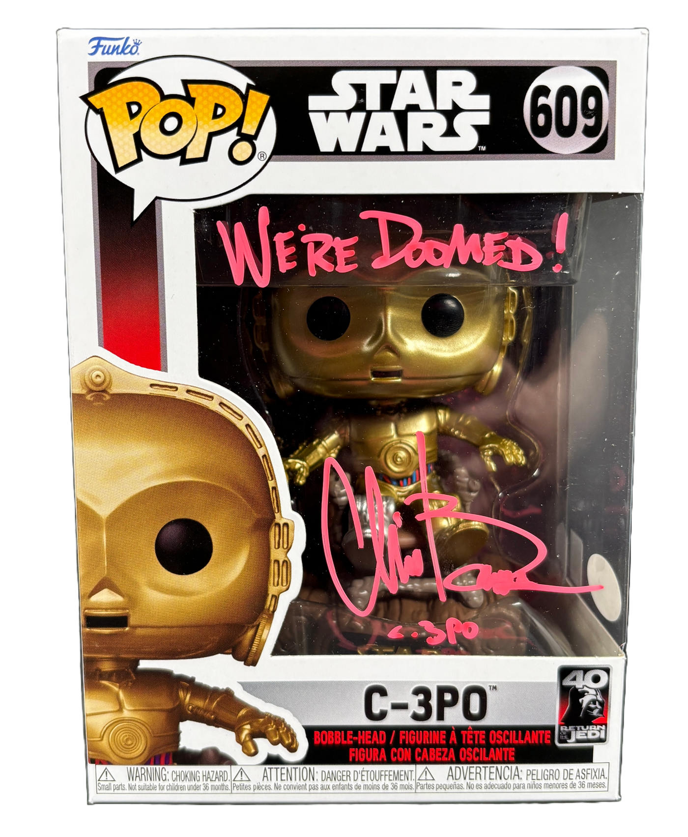 Chris Bartlett Signed Funko Pop Star Wars C-3PO Autographed JSA COA