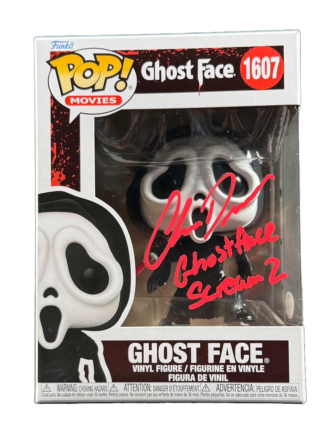 Chris Durand Signed Funko POP Scream Ghostface Autographed JSA COA Red