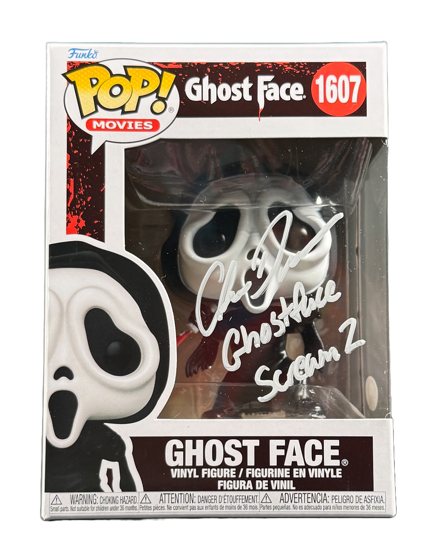 Chris Durand Signed Funko POP Scream Ghostface Autographed JSA COA White