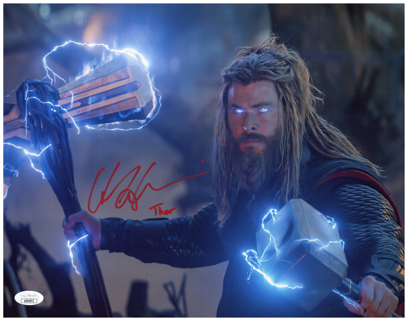 Chris Hemsworth Signed 11x14 Photo Marvel Thor Autographed JSA COA #2