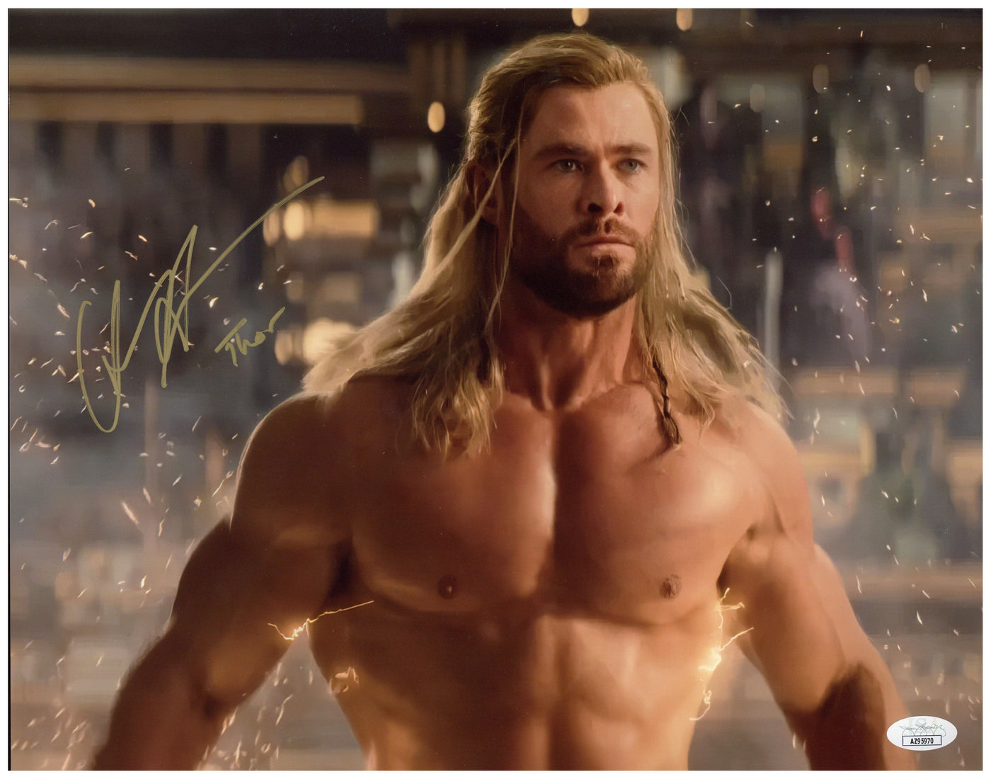 Chris Hemsworth Signed 11x14 Photo Marvel Thor Autographed JSA COA #3