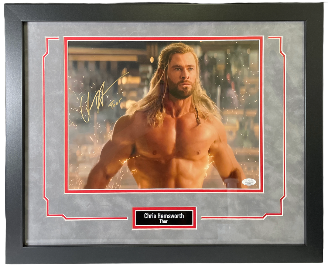 Chris Hemsworth Signed Framed 11x14 Photo Marvel Thor: Love and