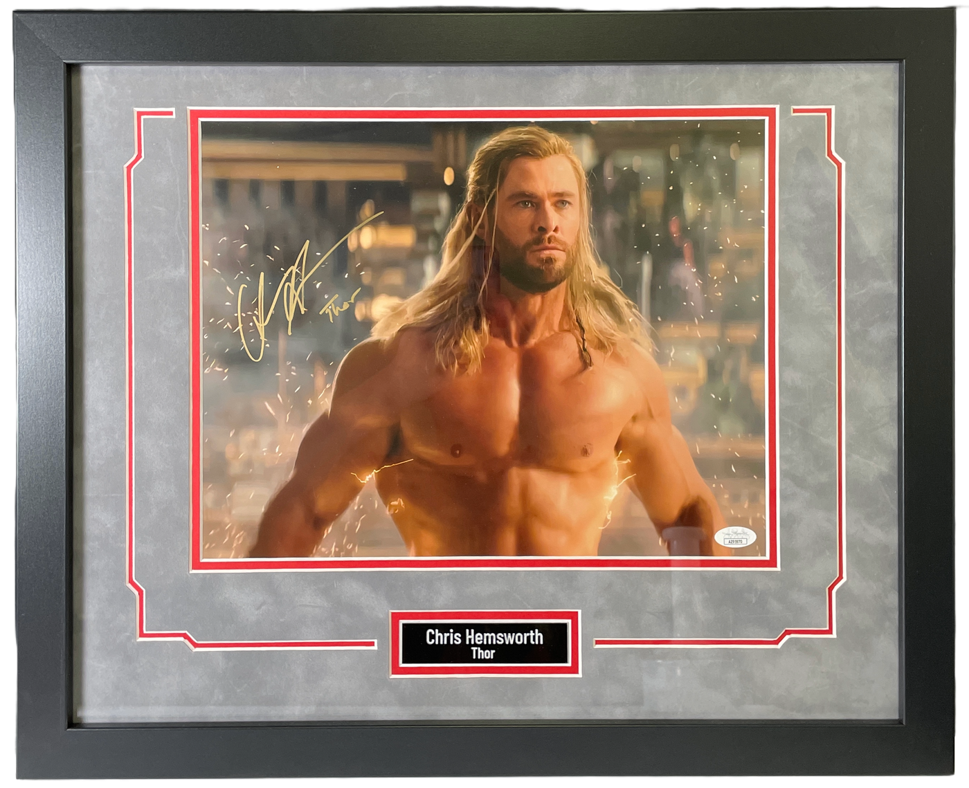 Chris Hemsworth Signed Framed 11x14 Photo Marvel Thor: Love and Thunder JSA COA