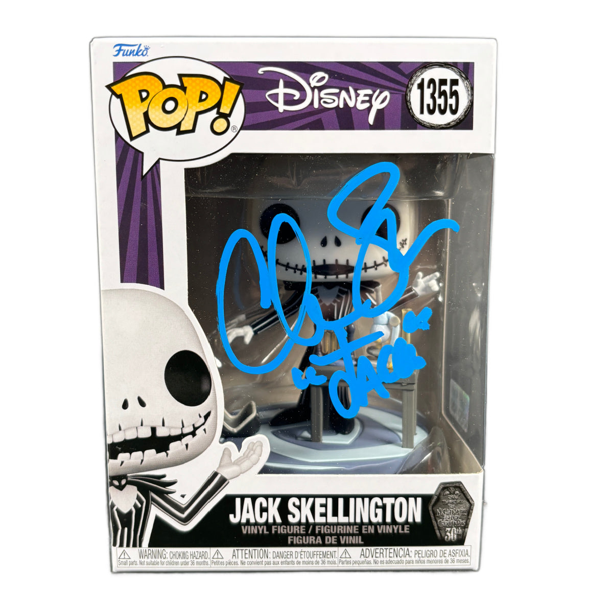 Chris Sarandon Signed Funko POP Disney Jack Skellington 1355 Autographed Zobie COA