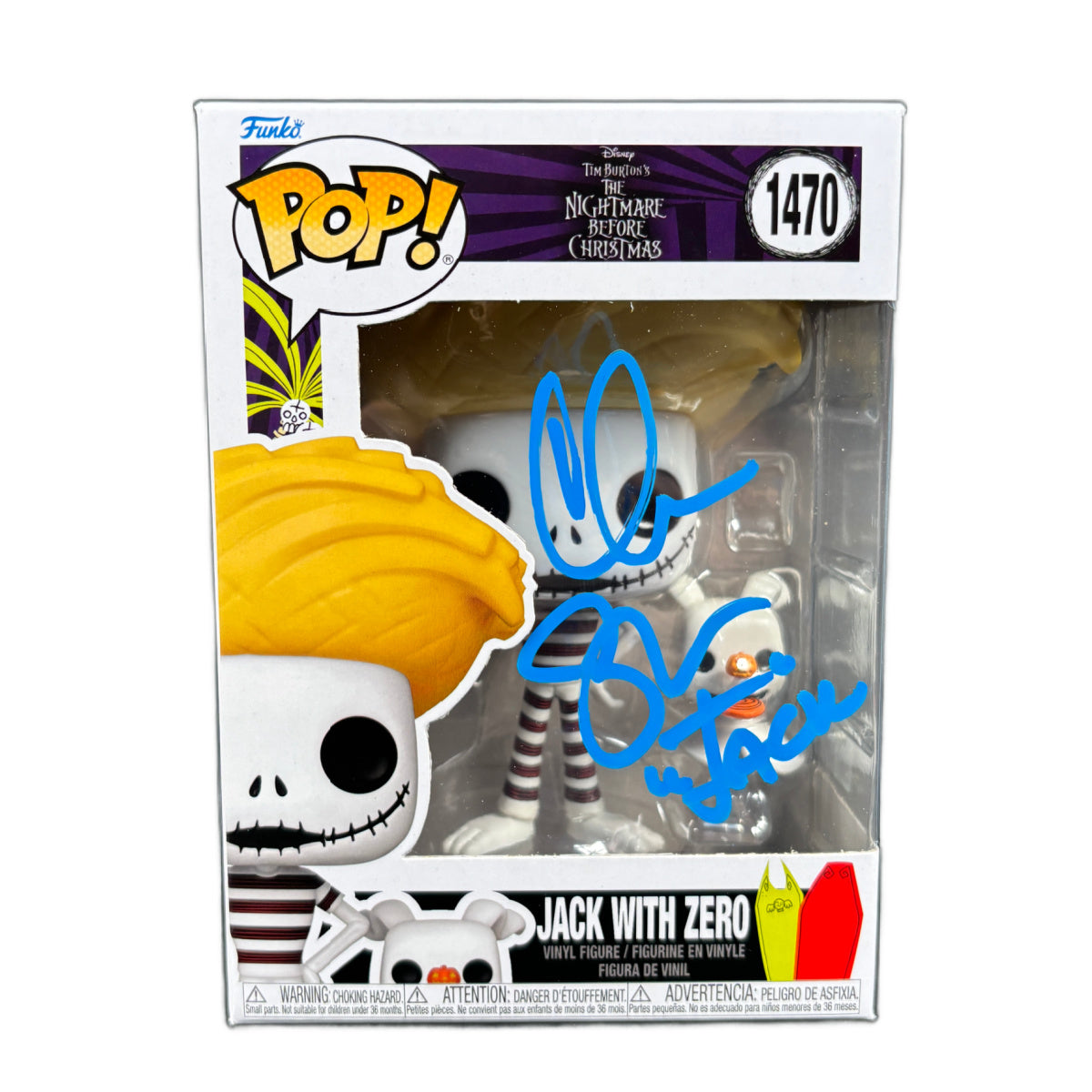 Chris Sarandon Signed Funko POP Disney Jack Skellington 1470 Autographed Zobie COA