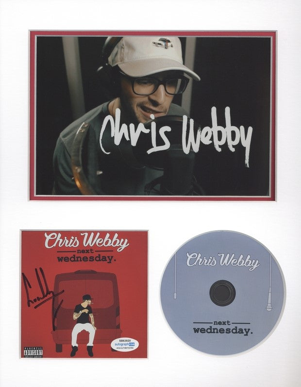 Chris Webby Autographed 11x14 Custom Framed CD Photo Next Wednesday ACOA