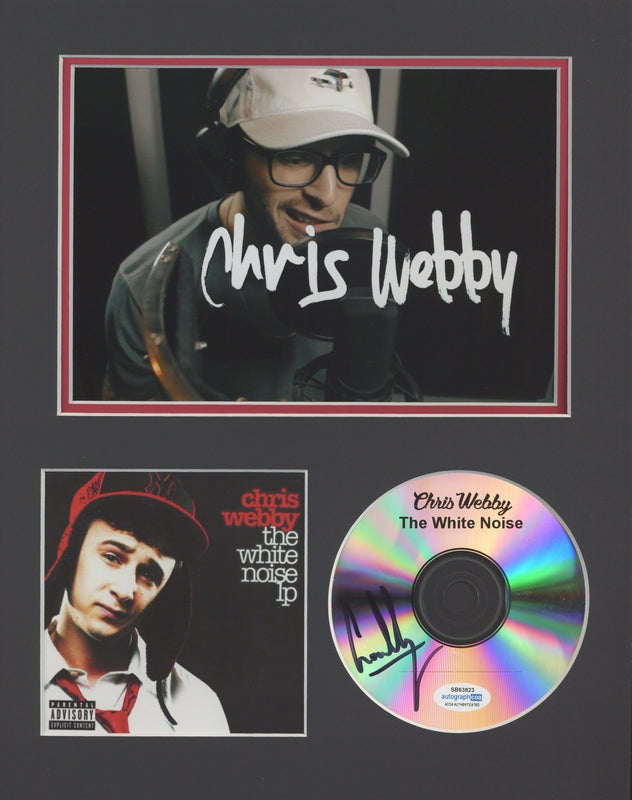 Chris Webby Autographed 11x14 Custom Framed CD Photo The White Noise ACOA