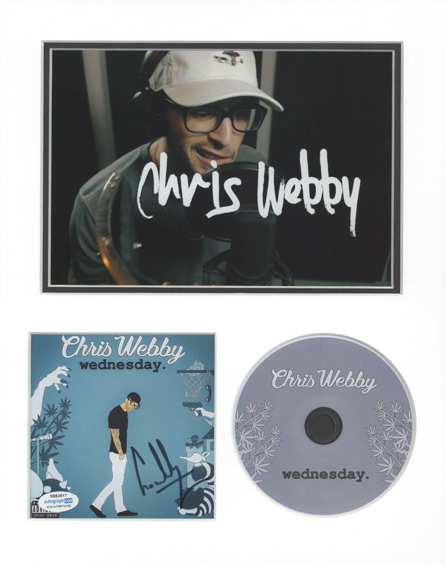 Chris Webby Autographed 11x14 Custom Framed CD Photo Wednesday ACOA