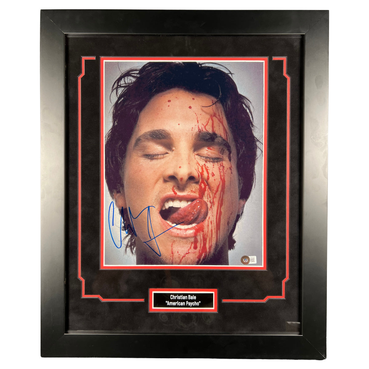 Christian Bale Signed Autograph 11x14 Photo American Psycho FRAMED BAS COA
