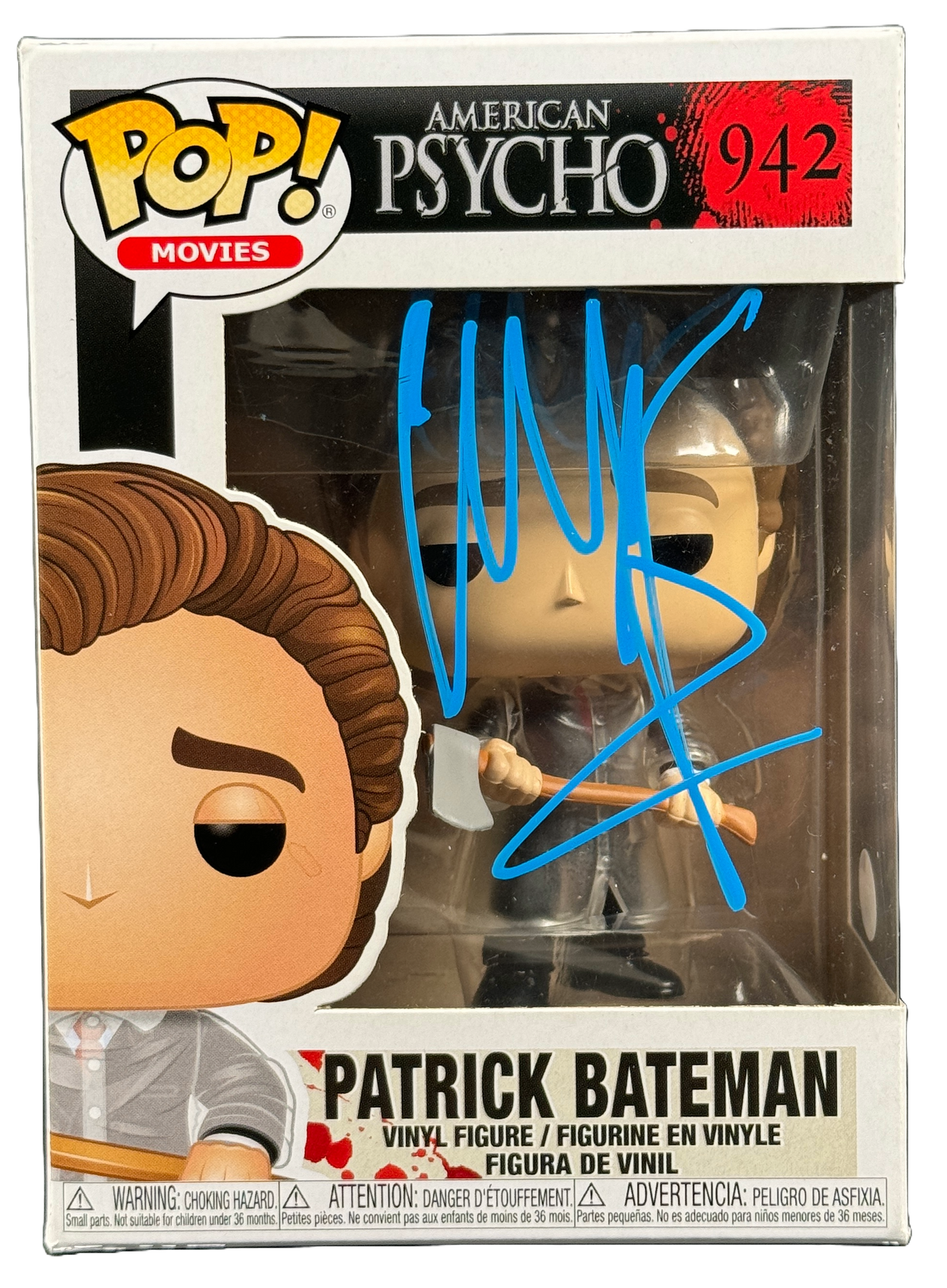 Christian Bale Signed Funko POP American Psycho Patrick Bateman Autographed JSA