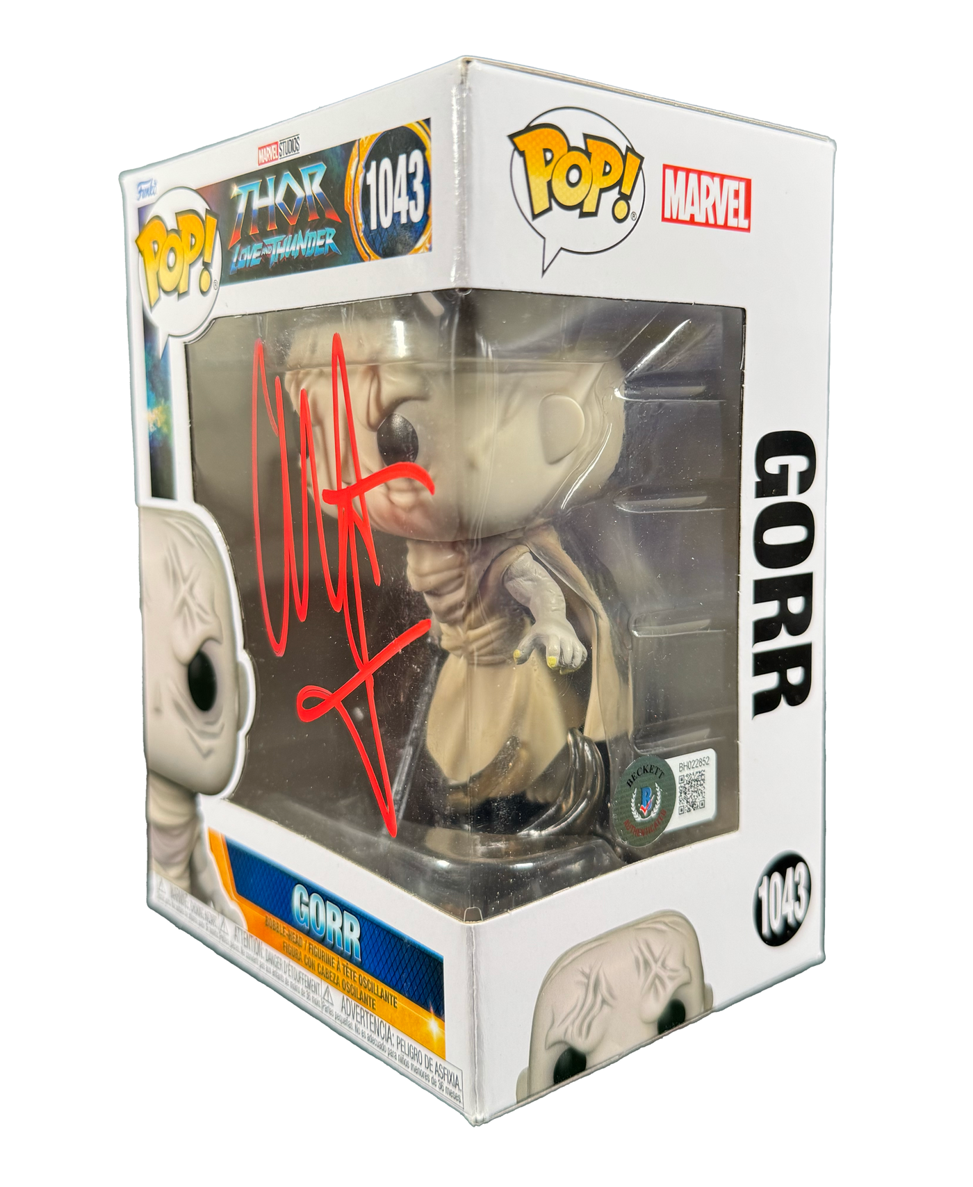 Christian Bale Signed Funko Pop Gorr the God Butcher Thor Autographed BAS COA
