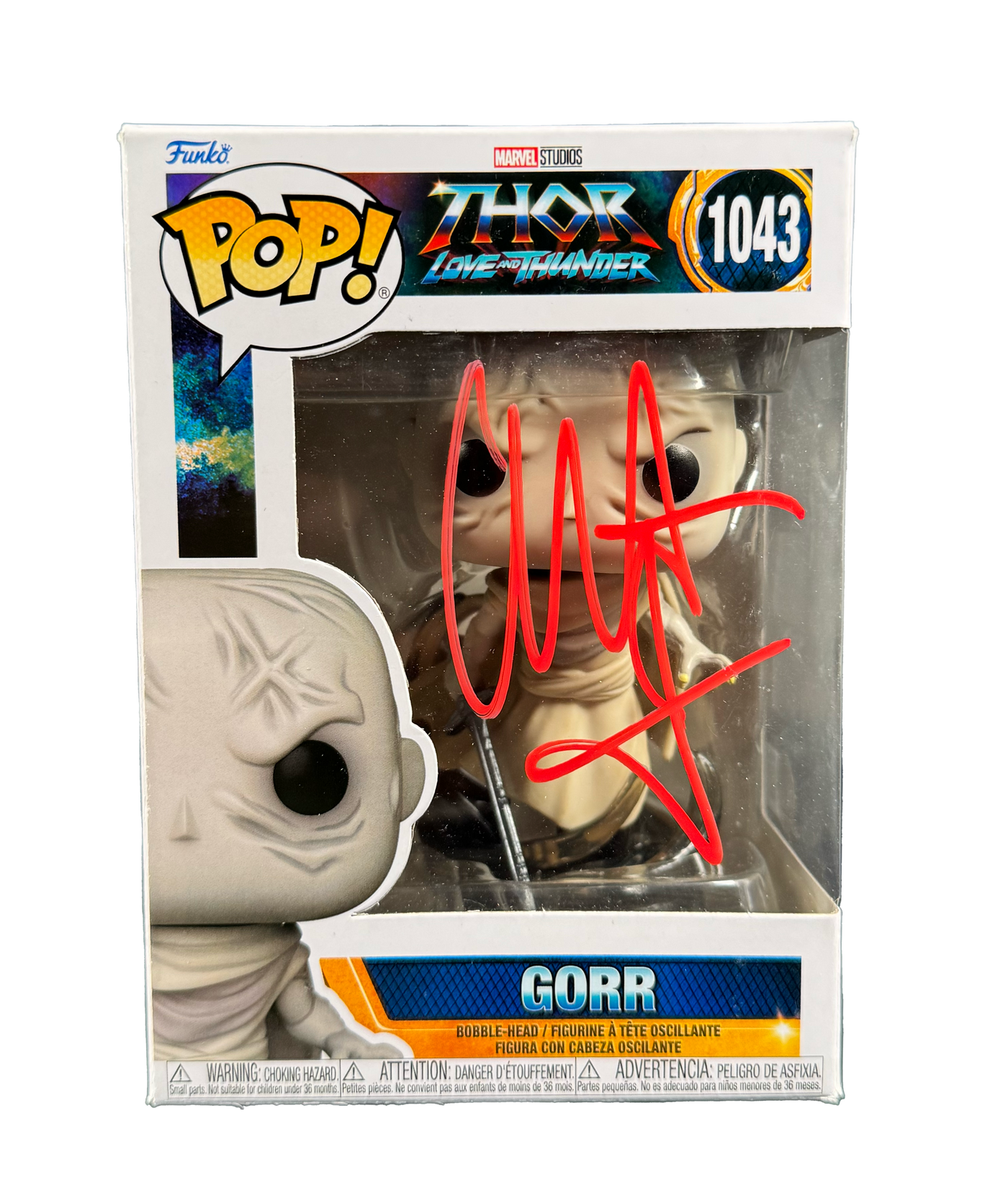 Christian Bale Signed Funko Pop Gorr the God Butcher Thor Autographed BAS COA
