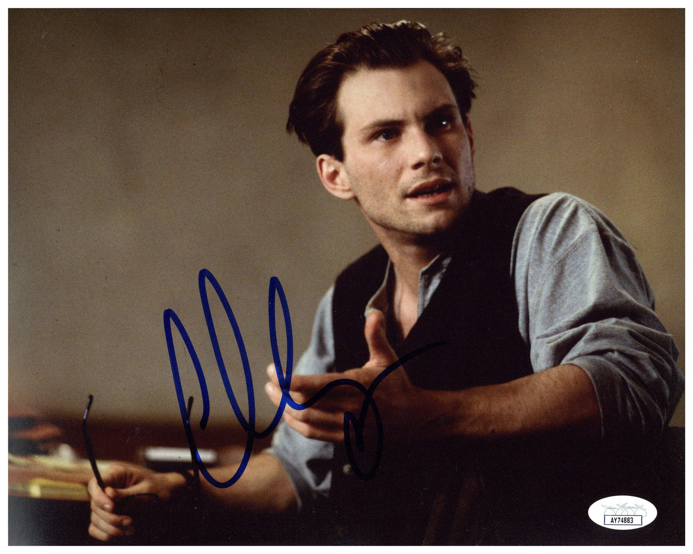 Christian Slater Signed 8x10 Photo Interview With The Vampire Autographed JSA COA