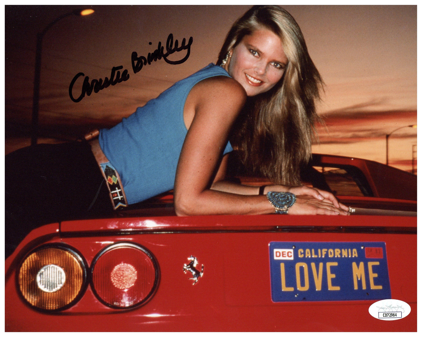 Christie Brinkley Signed 8x10 Photo Christmas Vacation Autographed JSA COA