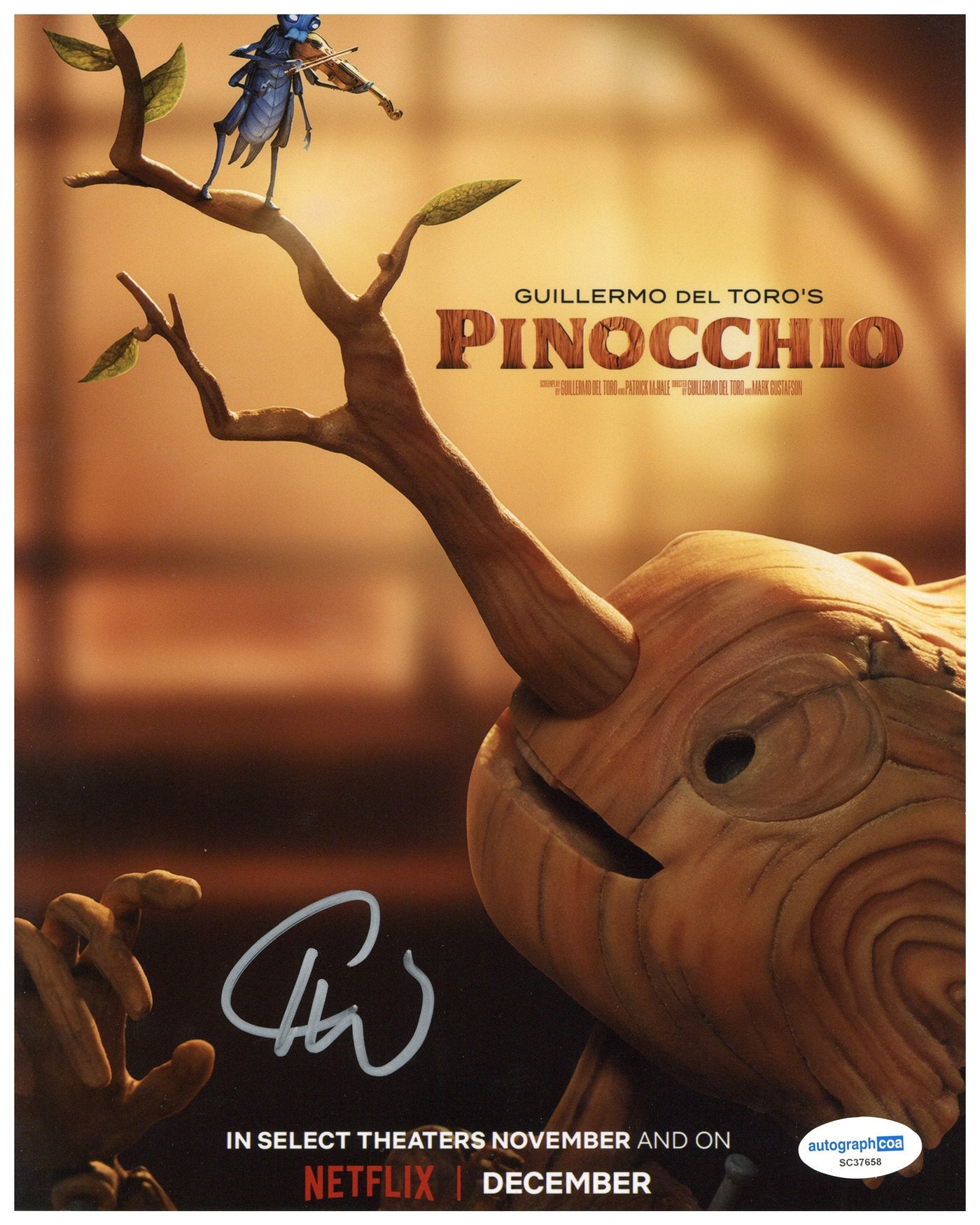 Christoph Waltz Signed 8x10 Photo Pinocchio Autographed ACOA
