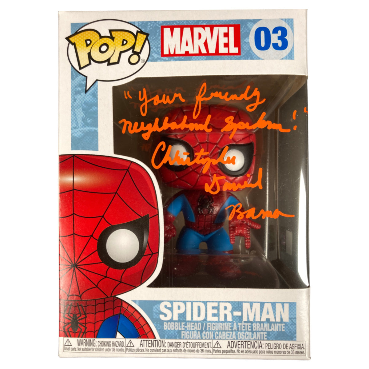 Christopher Daniel Barnes Signed Funko POP Marvel Spider-Man Autographed JSA #3