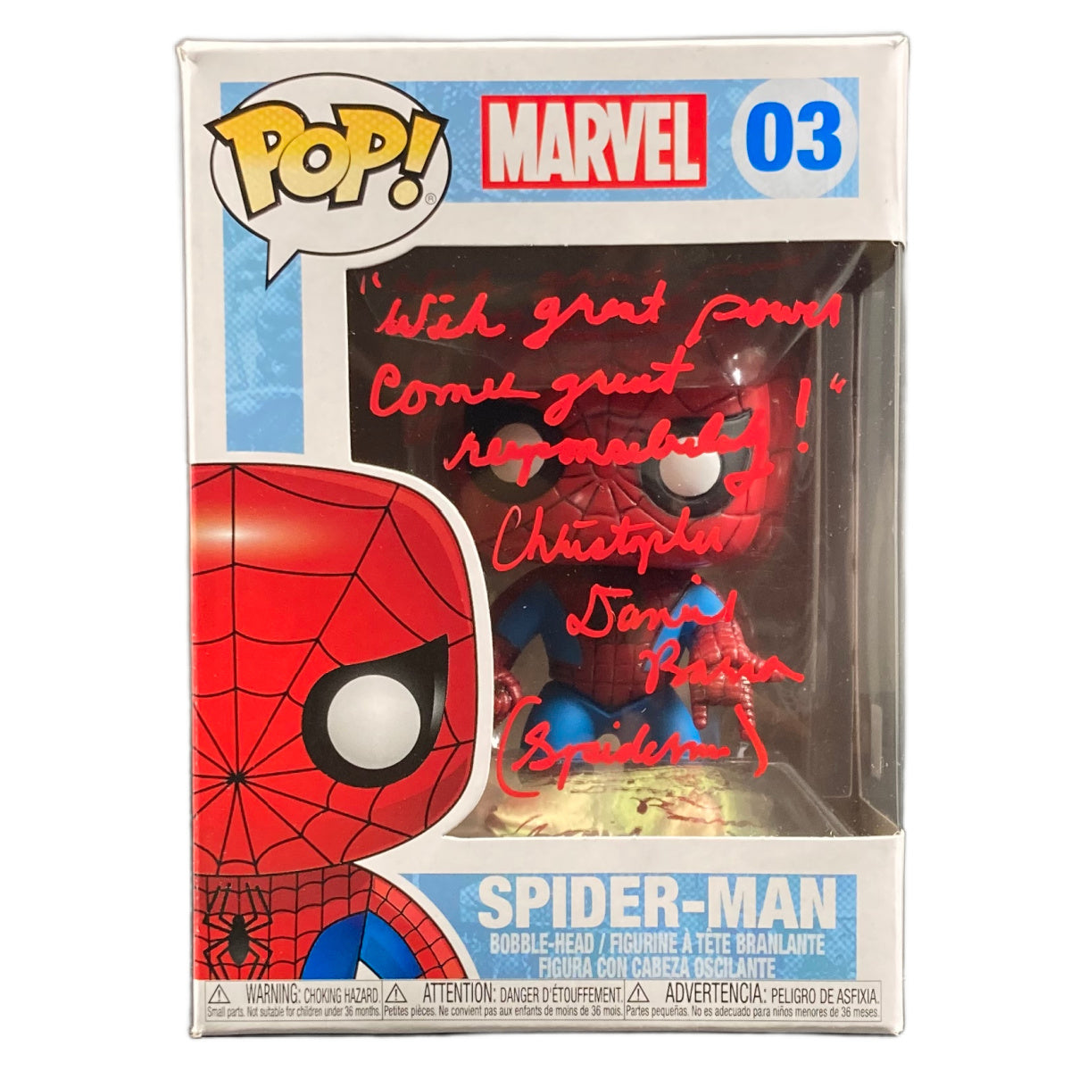 Christopher Daniel Barnes Signed Funko POP Marvel Spider-Man Autographed JSA COA