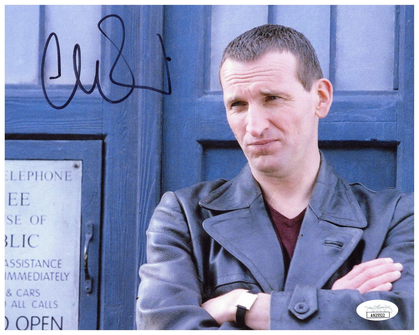 Christopher Eccleston Signed 8x10 Photo Doctor Who Autographed JSA COA #3