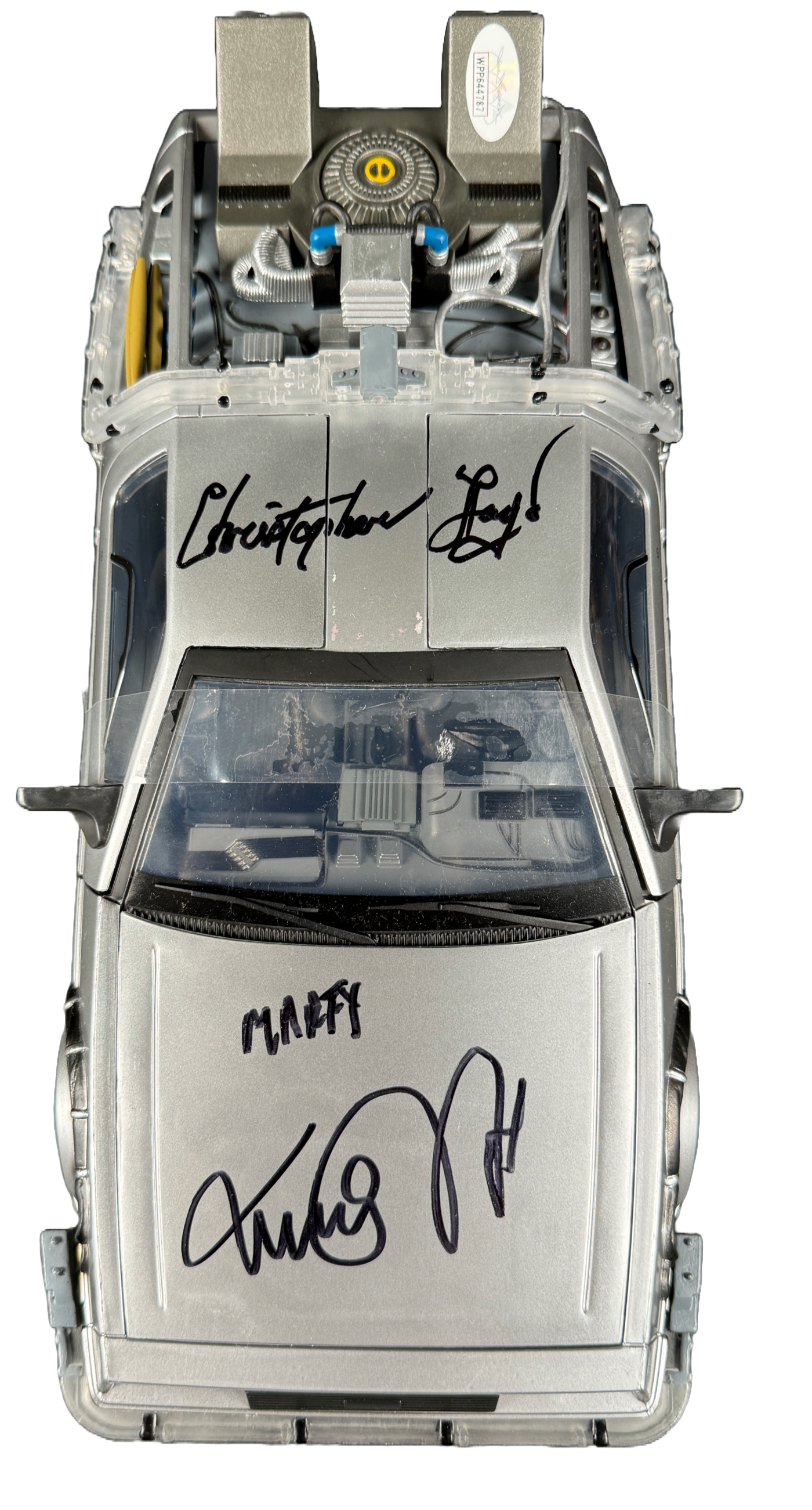 Christopher Lloyd & Michael J. Fox Signed Back to the Future Delorean 1/15th Scale JSA