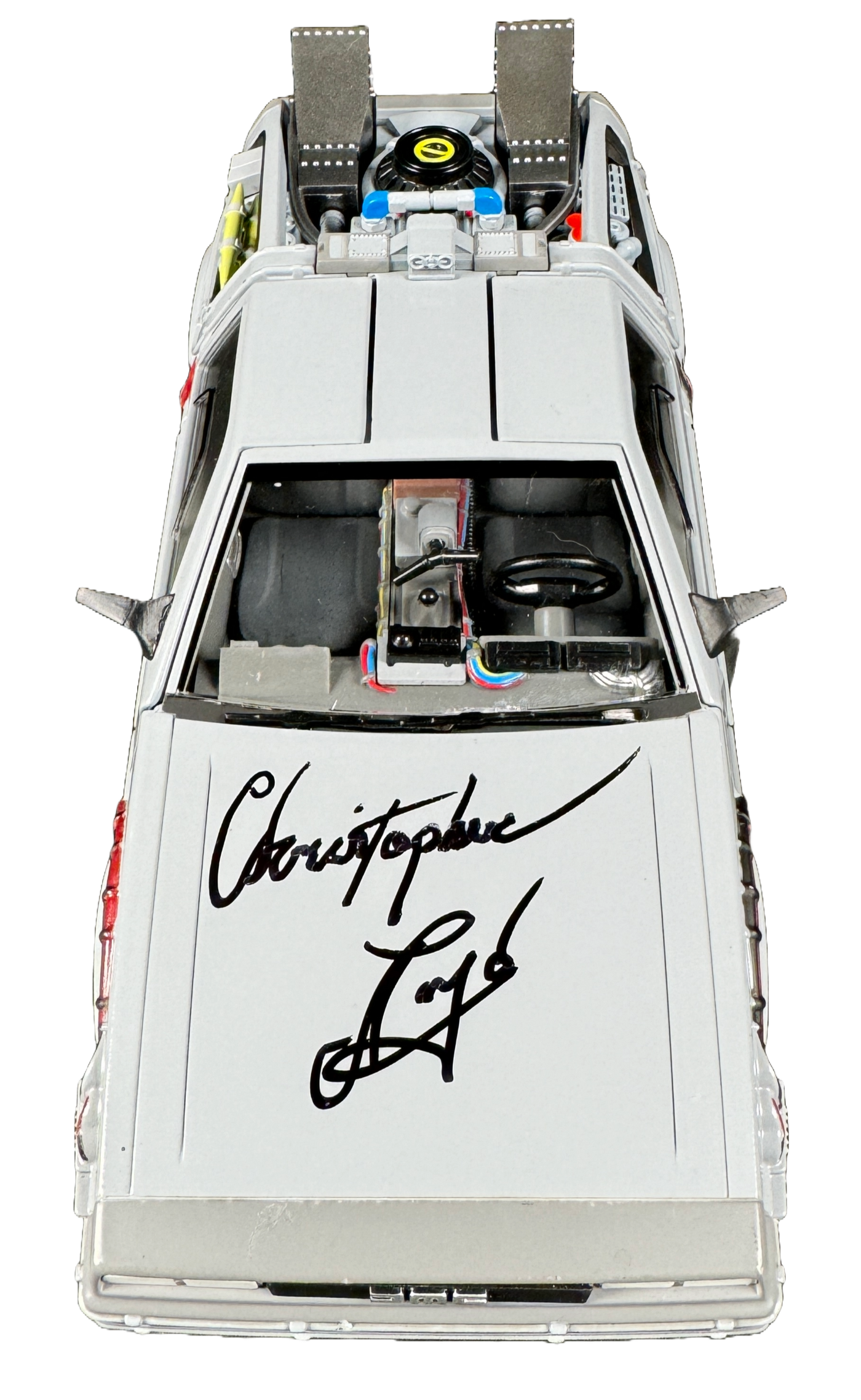 Christopher Lloyd Signed Back to the Future Time Machine Delorean 1/16th Scale JSA COA