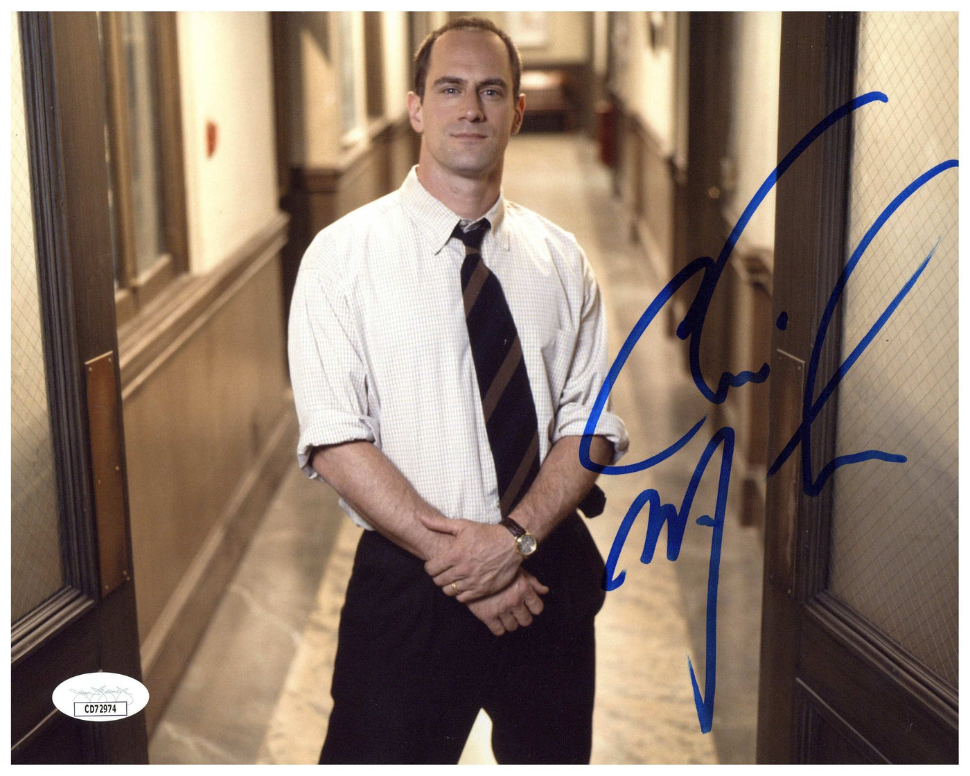 Christopher Meloni Signed 8x10 Photo Law & Order: SVU Autographed JSA COA