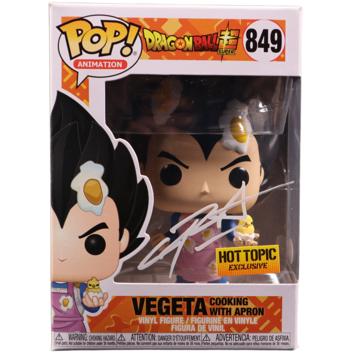 Christopher Sabat Dragon Ball Vegeta Cooking with Apron Hot Topic Signed Funko POP