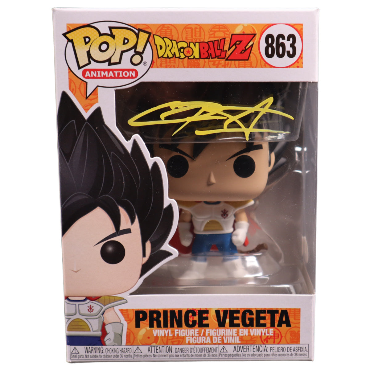 Christopher Sabat Dragon Ball Z Signed Funko POP Prince Vegeta #863 Autographed JSA