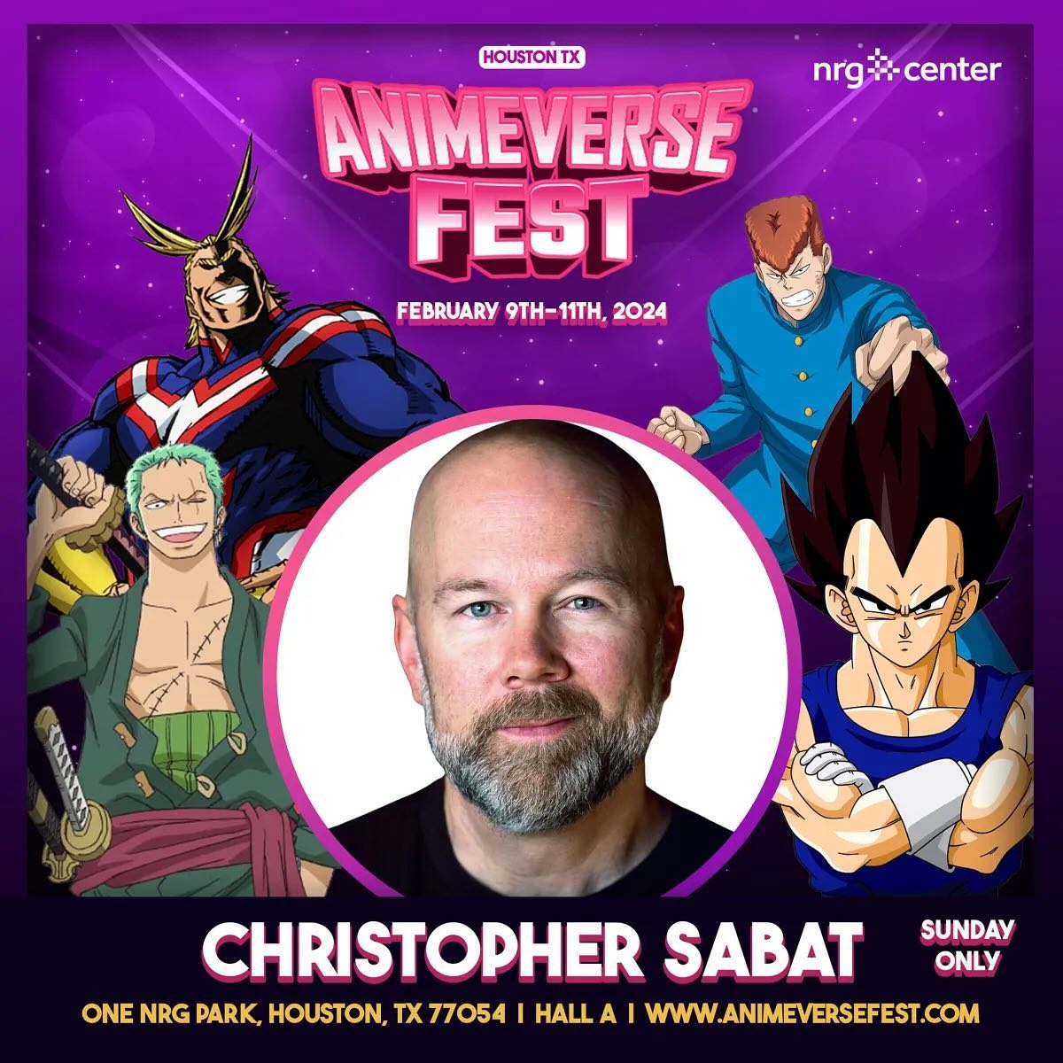 Christopher Sabat Official Autograph MailIn Service AnimeVerse Fest