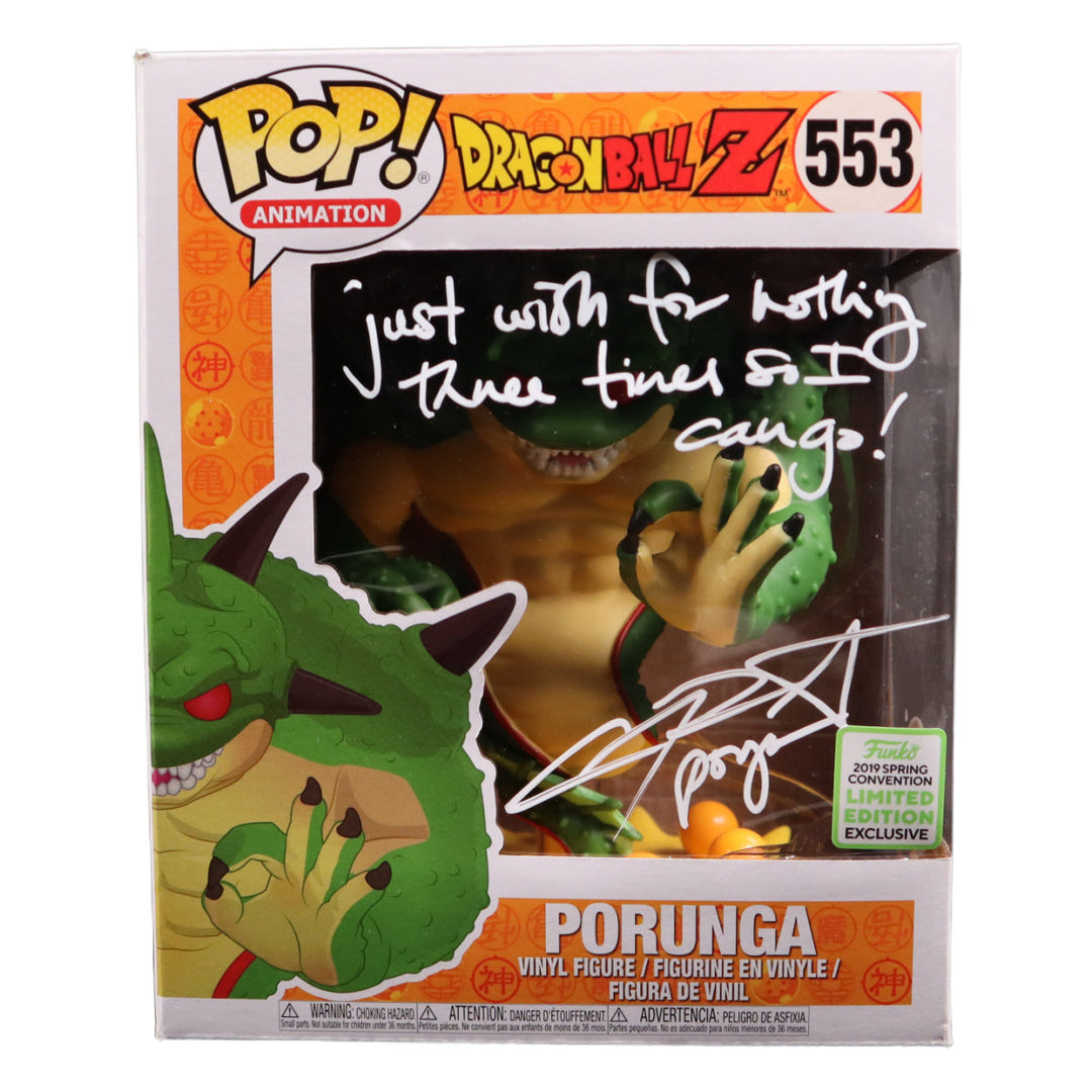 Dragon Ball Z Porunga Signed Funko newest Pop JSA COA